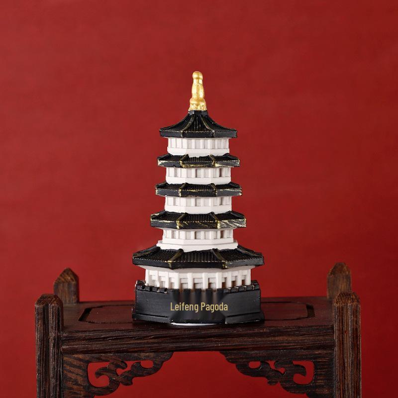 

Leifeng Pagoda Resin Fridge Magnet: Scenic Travel Souvenir for Living Room Decor