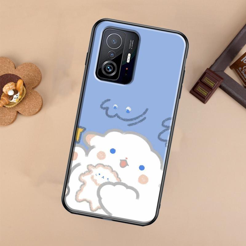 Kawaii Bears Rabbit Oil Painting Case For Xiaomi 14T 11T 12T 13T Pro 13 14 Ultra POCO X7 Pro X3 X5 F3 F5 F6 M6 X6 Pro Cover