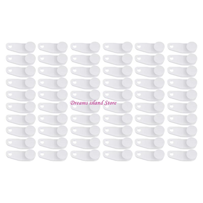 30/60Pcs Window Curtain Track Hooks Traverses Rod Plastic Gliders Home Decors HX6C