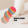 100/10 PIEZAS Pelotas de Juguete para Mascotas Interactivas Arcoíris Bolas de EVA Juguetes de Entrenamiento para Gatos Perros Bolas Suaves de Salto Automático Suministros para Jugar Mascotas