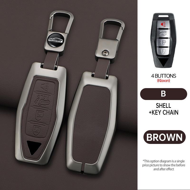 Auto 2/3/4 Tasten Schlüsselhülle Abdeckung Halter Kette Für Mitsubishi Outlander 2022 2023 Auto Innenzubehör