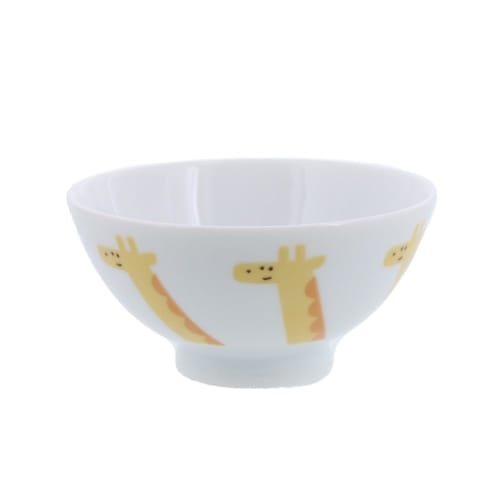 EAST table Children's Rice Bowl, KIDS Animal Giraffe Design, 205cc, Made in Japan, Microwave and Dishwasher Safe, 13-011-01