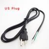 EU Us Plug 1.5m 2pin AC 110v 240v 3A Power Supply Adapter Cable Dishwashers Wire Extension Cord For Electrical Fan Vacuum