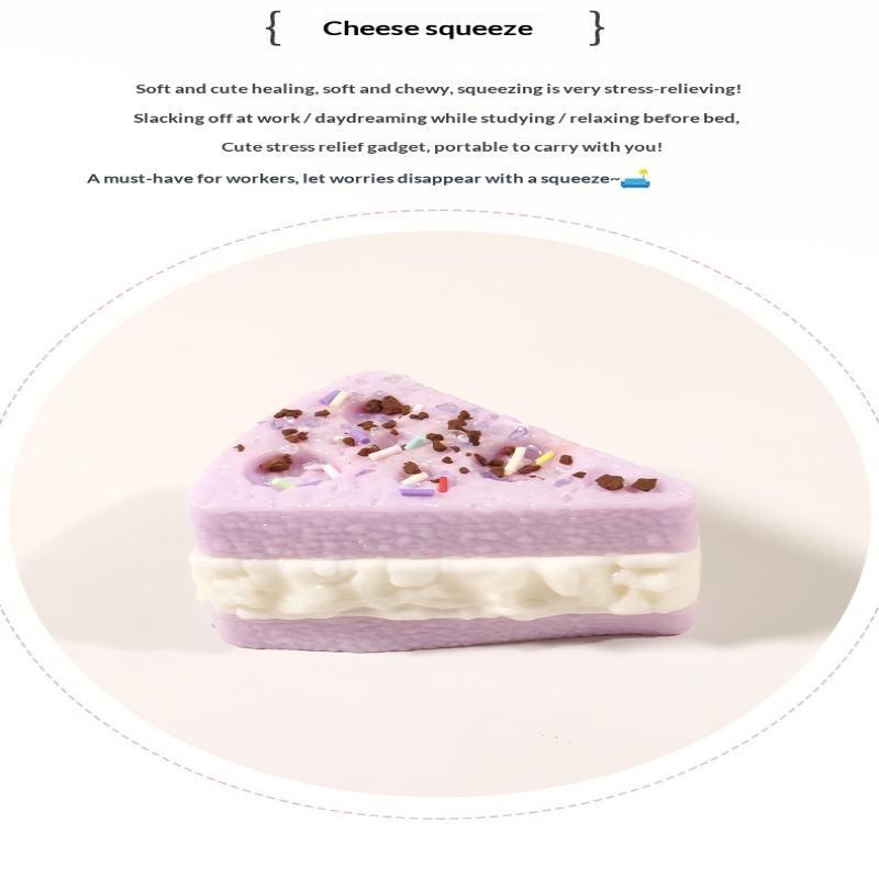 Süßes kuchenförmiges Squishy Fidget Toy Weich Langsam aufsteigend Pastell-Macaron-Farben Zur Stressbewältigung Zuhause Büro Kinder Spiel