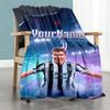 Juventus Personalized Text Blanket Throw Customizable Blanket Soft Warm Cozy for Living Room Office Chair Seaside Home Decor All-Season Use
