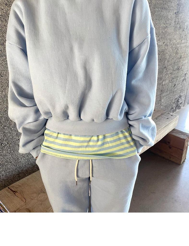 2025 Korean-Style Women’s Trendy Velvet Sweatshirt & Jogger Set – Comfy Casual Sportswear for Fall & Spring