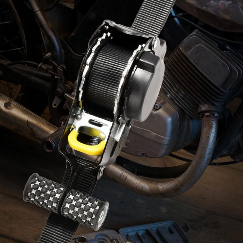 Retractable Ratchet Strap Heavy Duty Ratchet Strap Self Retractable Tie Down Strap for Motorcycle Truck Trailer Cargo