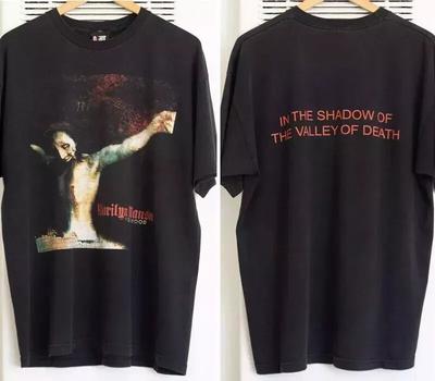 2000 Marilyn Manson Holy Wood Reprint 2 Side Classic Retro Unisex Tshirt S5XL Unisex T-Shirt