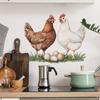 Country-style Rooster Green Grass Bedroom Kitchen Home Background Beautification Wall Stickers