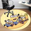 1PC Minions Music Office Round Area Rug, Indoor Mat Suitable For Office, Under Office Chairs Bedroom Living Room Home Decor DT1212011