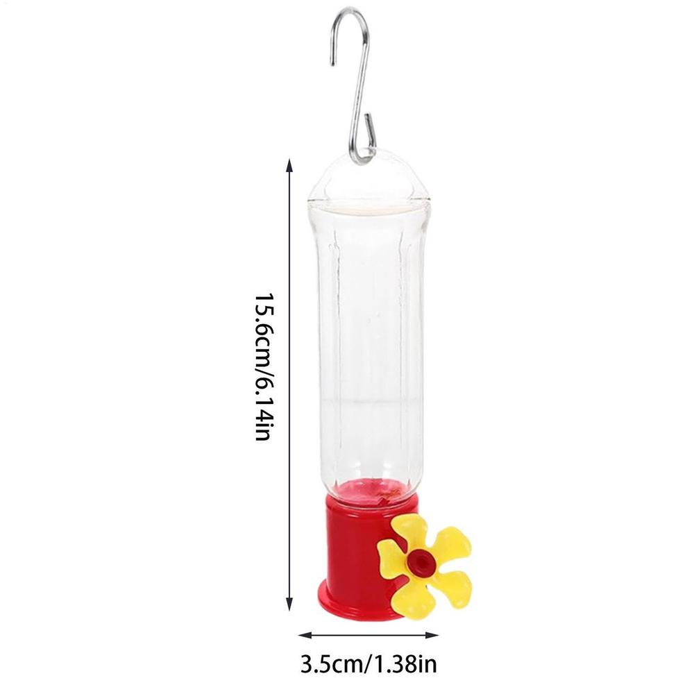 Hummingbird Feeders for Outdoors Transparent Station 4 Piece Ant and Bee Proof Mini Hummingbird Feeder with Stainless Hooks
