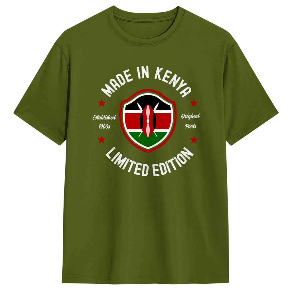 Made In Kenya T Shirt Beach Aesthetic T Shirts Cotton Hip Hop Tee Shirt For Mens Casual Tees