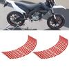 16pcs Bike Motorcycle 16 18inch Reflective Wheel Strip Stickers Decoration Accessory