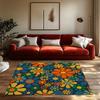 Floral Area Rug Vintage Persian Style Non-Slip Floor Mat Living Room Bedroom Decor Bohemian Carpet Washable Home Decor Gift