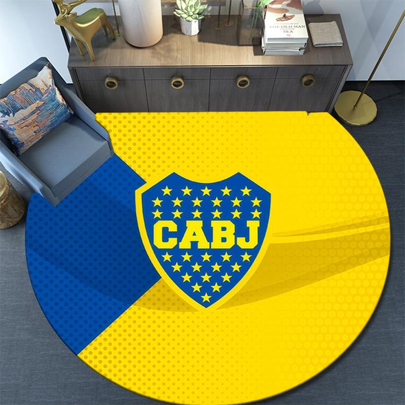 Club Atletico Boca Juniors3 Round Area Rug,Carpet Rug for Living Room Bedroom Sofa Playroom Decor,Non-slip Floor Mat