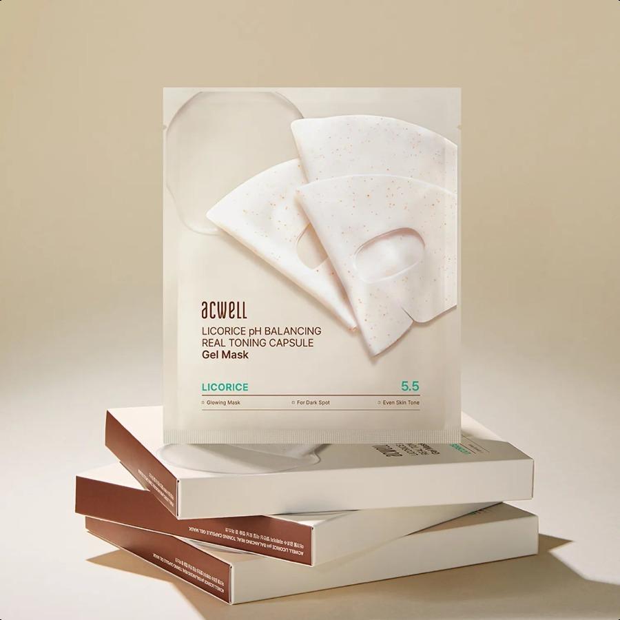 Acwell Licorice pH Balancing Real Toning Capsule Mask Sheet 4ea Capsule Mask Sheet 4ea