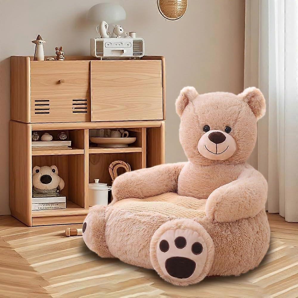 SXBCyan Bean Bag Chair for Kids Children Sofa Small Cartoon Couch Child Cute Chair Pouf Ottoman Princess Seat Futon Bear Armchair Kids