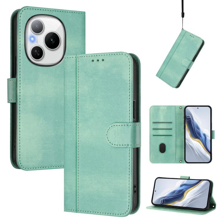 Linien-Spleißschnalle Retro Leder Handyhülle