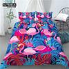 Luxury 3D Flamingo Print Bedding Sets  Comfortable Duvet Cover and Pillowcases In EU/US/AU Sizes