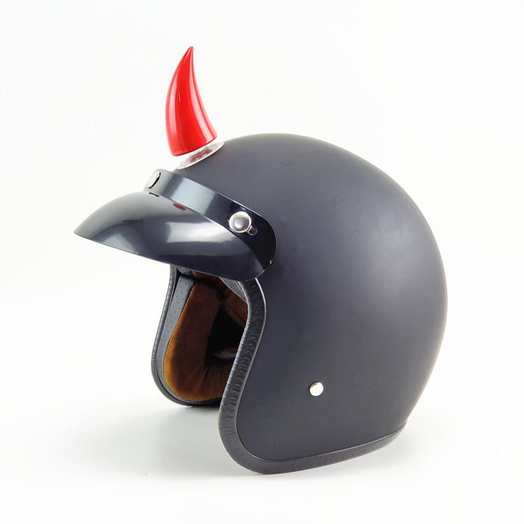 Motorhelm Duivelshoorn Siliconen Zuignap Helm Decoratie Accessoires(groot)