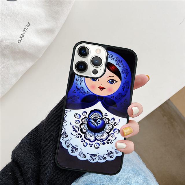 Babushka Matryoshka Red Russian Doll Phone Case Cover For iPhone 17 Air 15 16 14 13 Pro Max 12 11 Pro Max Max Plus