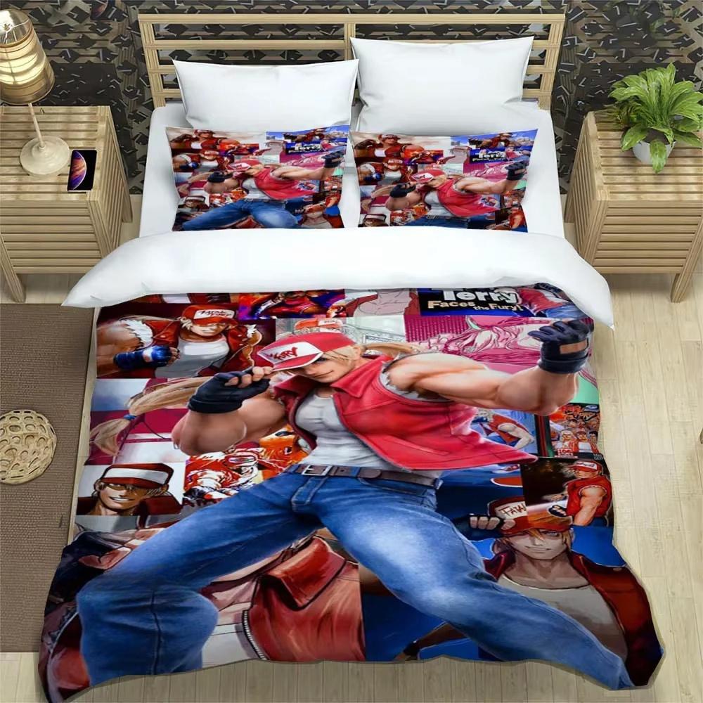 KOF Game Cartoons 3D Printed Bedding Sets Exquisite Bed Supplies Set Duvet Cover Comforter Set Bedding Set Luxury Birthday Gift