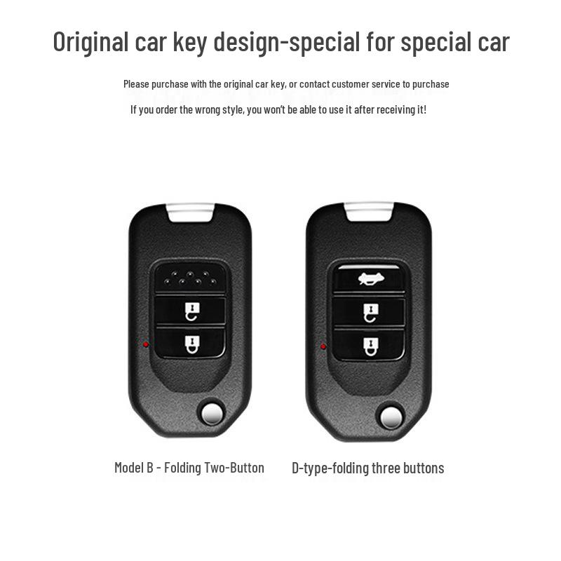 Car Key Case with Buckle Protection for Men and Women - Fits XRV, CRV, Haoying, Jieda, Civic Models.