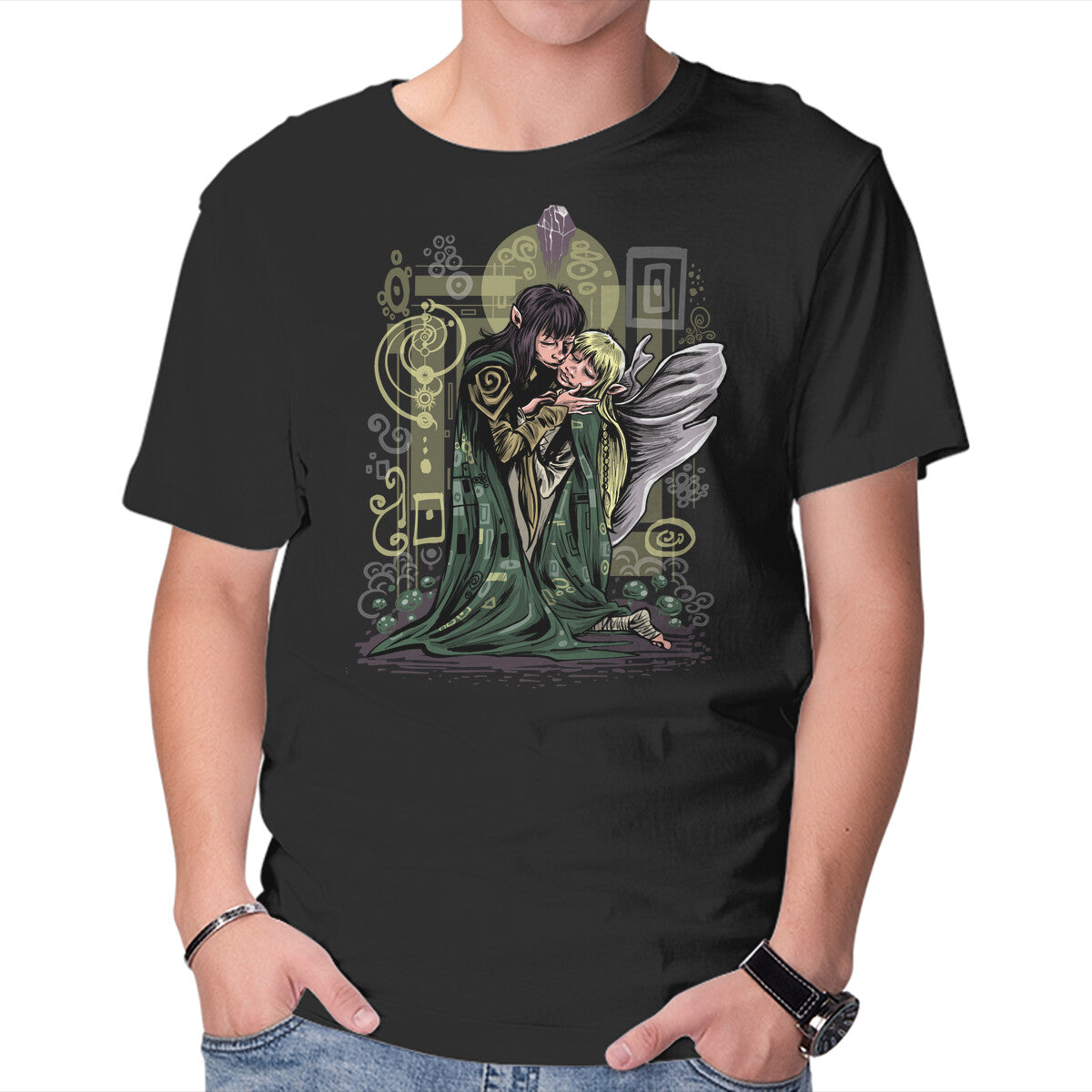 Unisex Crew Neck T-Shirt The Dark Kiss Graphic Short Sleeve Casual Tee XXXL