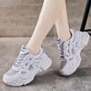 Spring and summer new mesh breathable sports shoes platform casual dad shoes simple