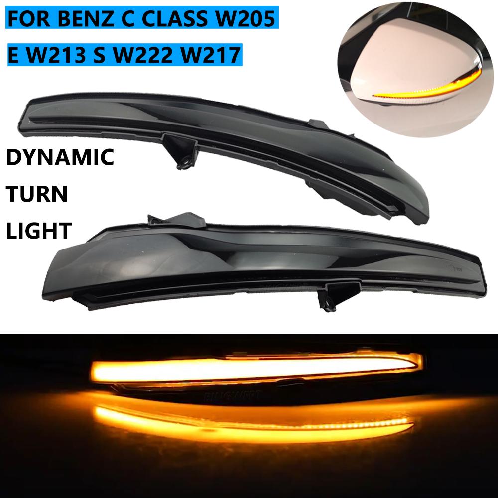 2X Für Benz C-Klasse W205 S-Klasse W222 2015-2018 Seitenspiegel Blinkleuchte Repeater Blinker LED Dynamisches Blinklicht