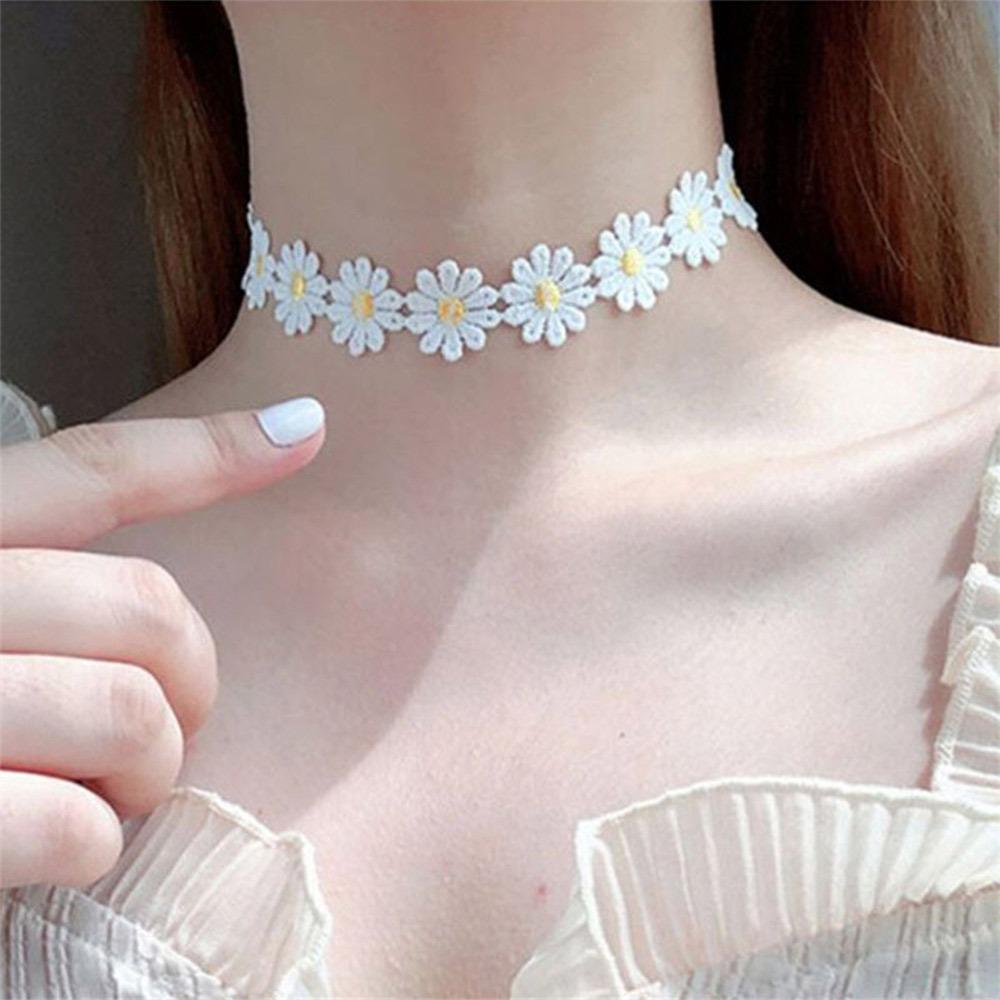 Lace Floral Necklace Polyester Beach Party Necklace New Jewelry Accessories