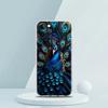 Soft TPU Transparent Phone Case Cover for iPhone 16 15 14 13 12 11 Pro Max XR 8 7 Plus XR Shell Animal Cute Peacock Pattern Bags