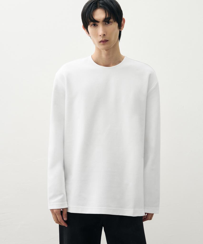 DRAW FIT Relaxed Minimal Round T-Shirt [White]