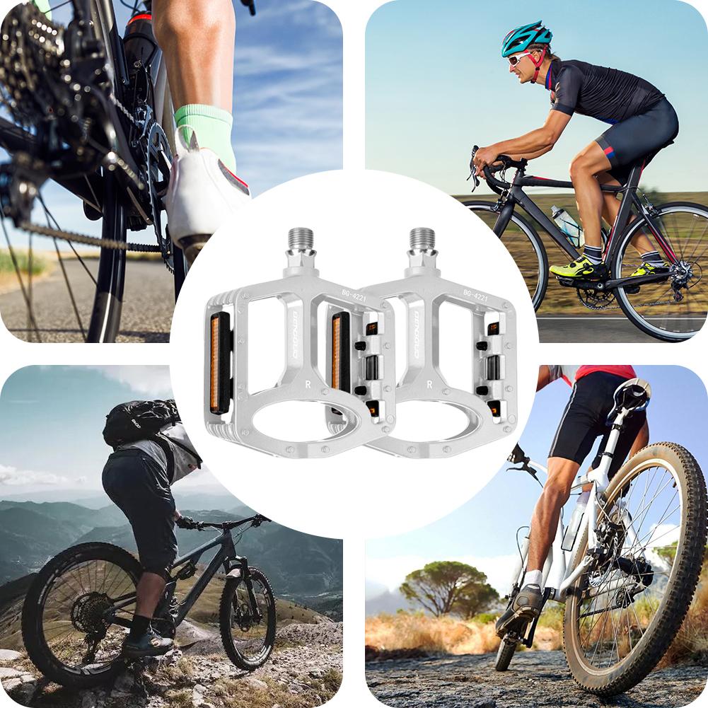 Berg Doppel DU Fahrradpedal Ultraleichtes Rennradlegierungspedal Aluminiumlegierung Lagerpedal für das Fahren Fahrradzubehör
