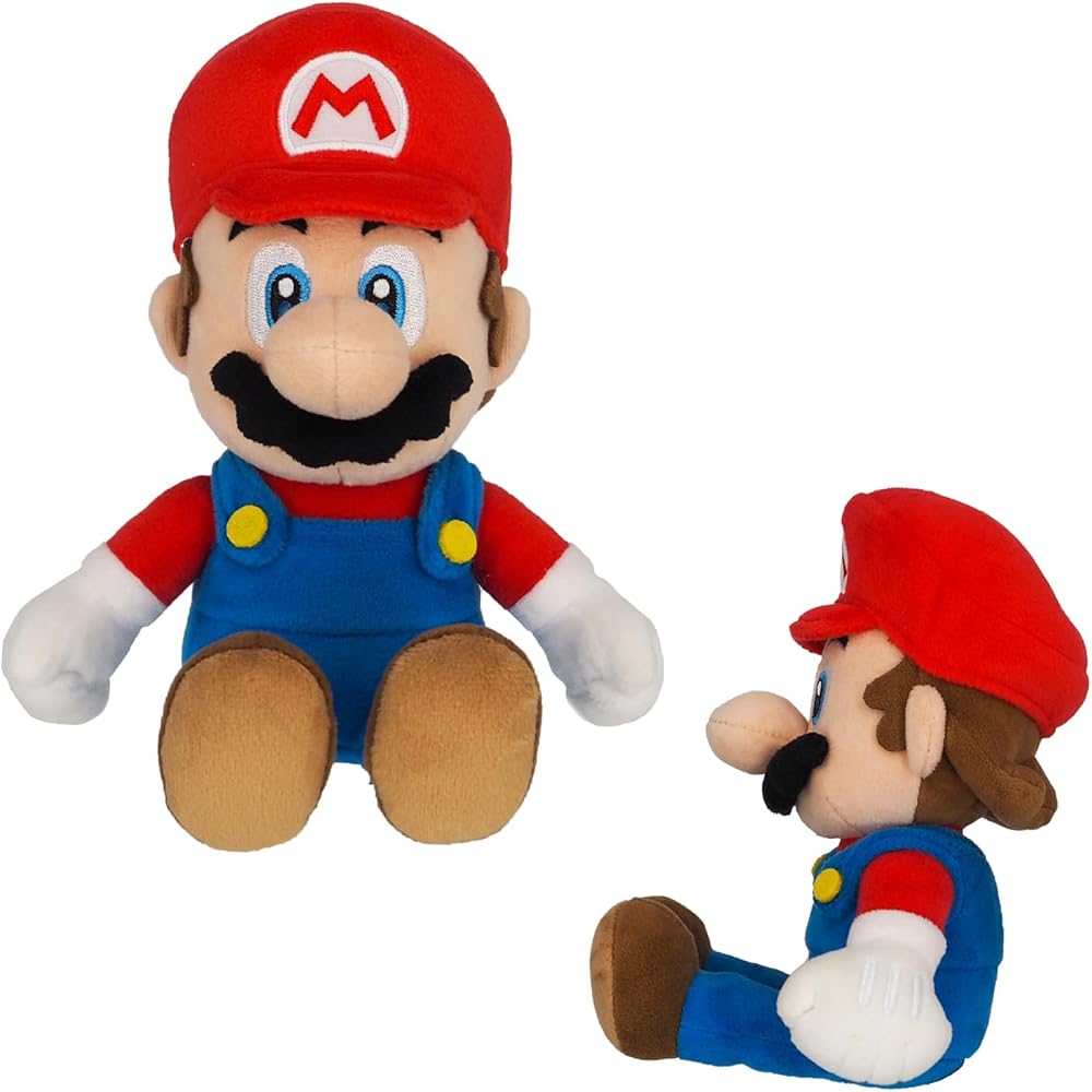 Sanei Boeki Super Mario All Star Collection Mario Plush Toy 24cm W11×D11cm Soft Stuffed Animal