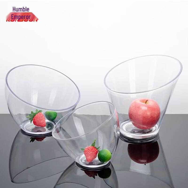 Transparent Slanted Resin Serving Bowl