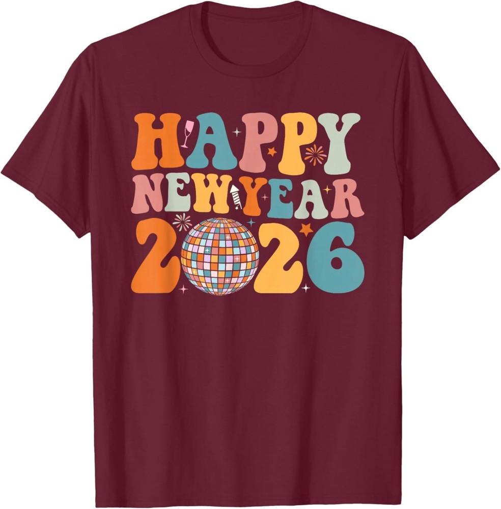 Happy New Year 2026 New Year s Eve Party Countdown Unisex T-Shirt_Reprin wbr/ t_sale @ Unisex T-Shirt XXL