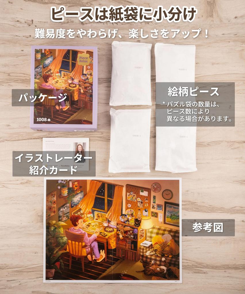 PieceRelax Plastic Jigsaw Puzzle Hokusai The Great Wave Off Difficult for No PieceClicks 1000-Piece "Katsushika - Kanagawa" (48x64cm) - Adults,