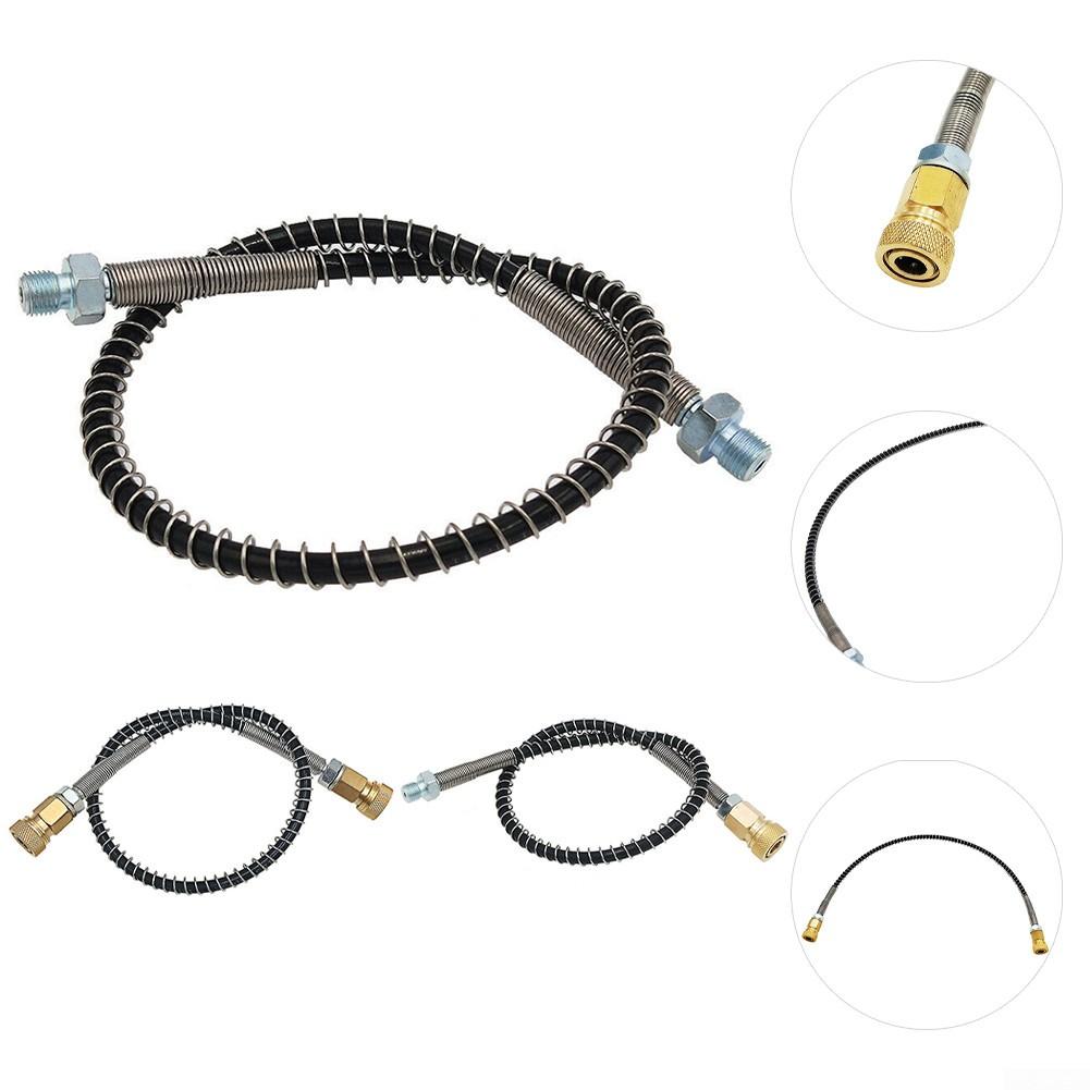 Air Pump High Pressure Hose Outdoor 8mm M10*1 Thread With Spring Wrapped