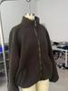 Herbst Trendige Einfarbige Lässige Gerippte Fleece Reißverschlussjacke Mode Ruan Shan Ruo Hemd Stil Arbeit Pendeln