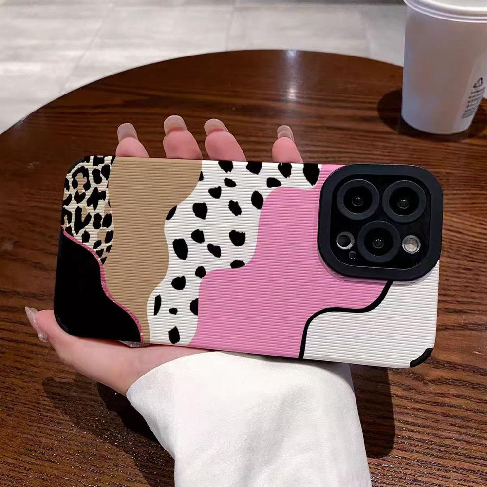 Leopard Cow Joint Silicone Leather Case For Samsung Galaxy A53 5G A32 A52 A31 A54 A34 A51 A23 A71 A72 A73 A14 A13 A12 S21 S22