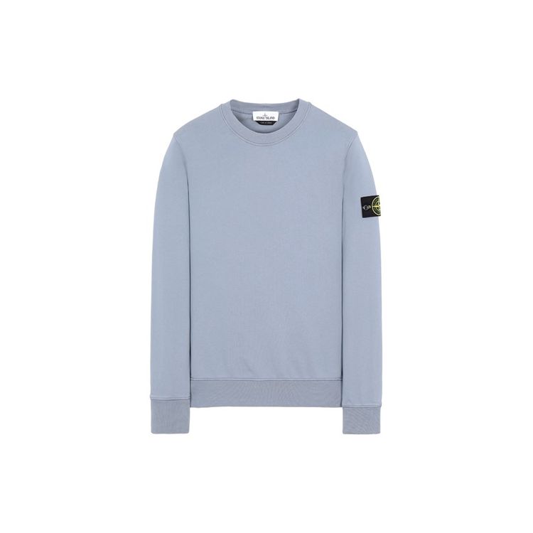 

Stone Island Patch Logo Crewneck Sweatshirt Mid Blue Men Tops 741563051-V0046 M