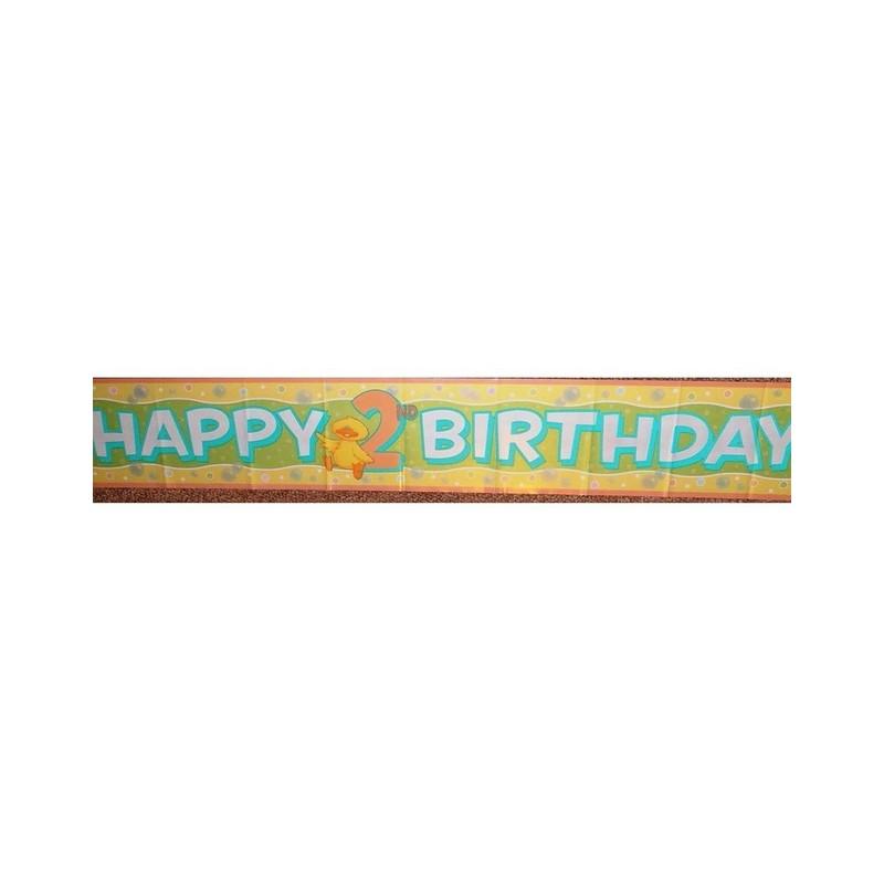 Foil Chicken 2nd Birthday Banner