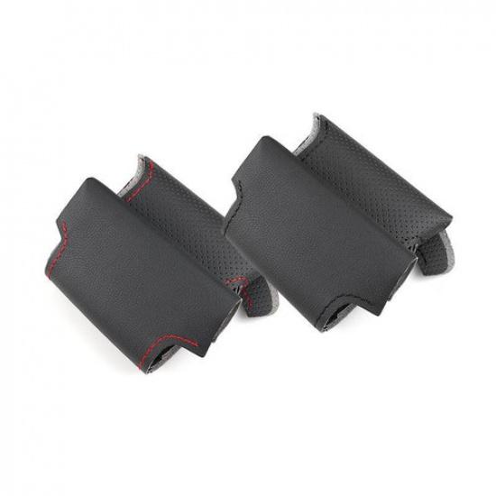 Black Steering Wheel Leather Cover For Fiat Bravo Doblo Grande Punto Opel Combo