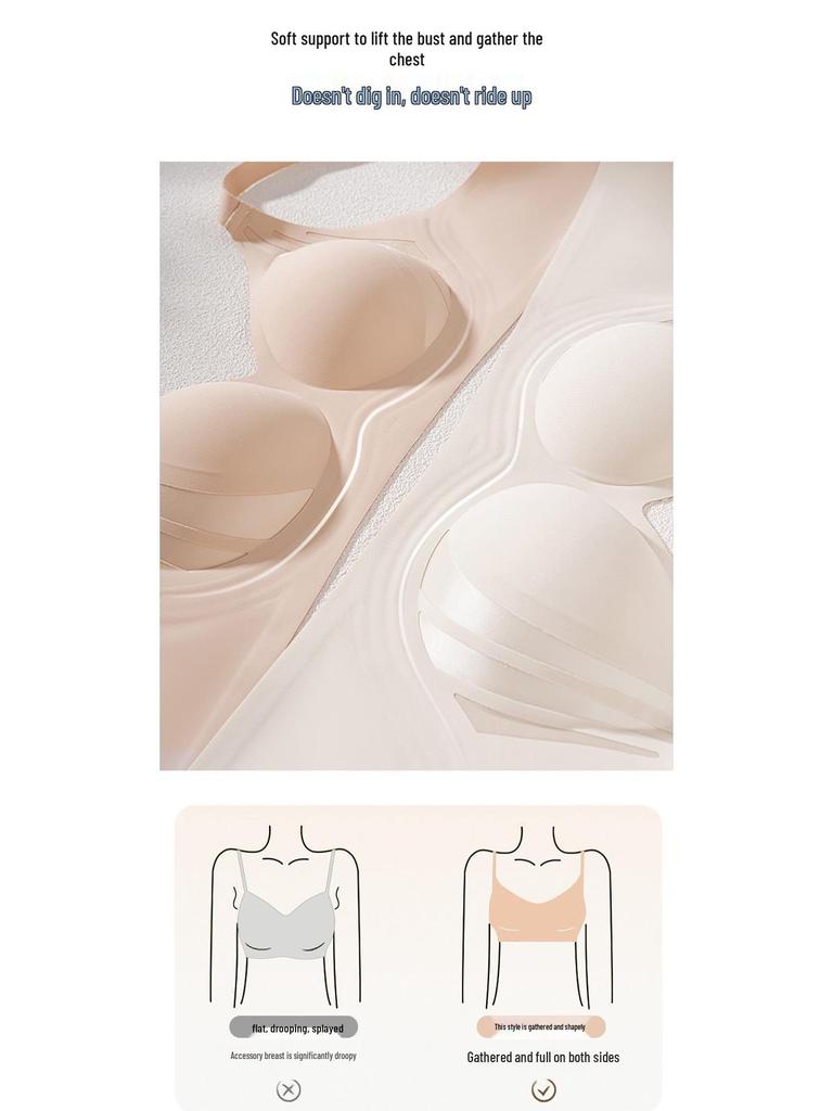 Seamless Deep V Anti-Sag Bra - Slimming Lift for Fuller Busts