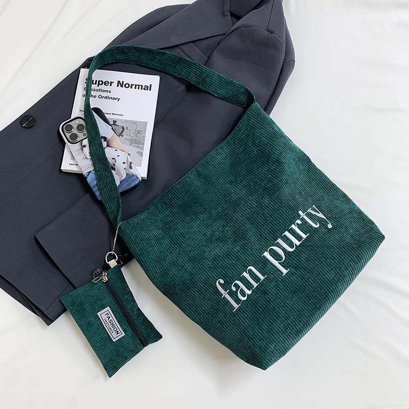 Stylish Korean Inspired Minimalist Shoulder Tote Bag For Fall With Large Capacity