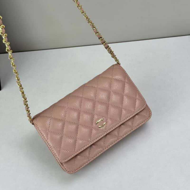 Stil WOC Fortune Tasche Leichter Luxus CF Litschi Muster Einzel-Schulter Umgehängte Kette Rautenförmig Damen