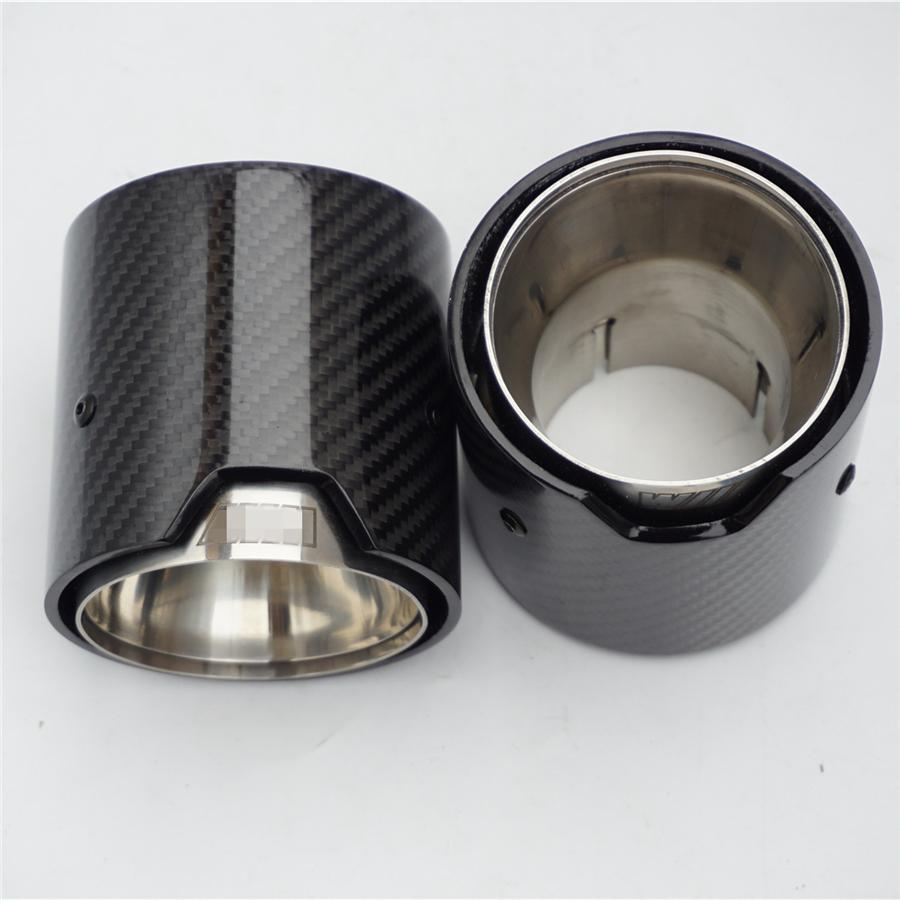Brand New Car Carbon Fiber Exhaust End Tail Tips 60mm in