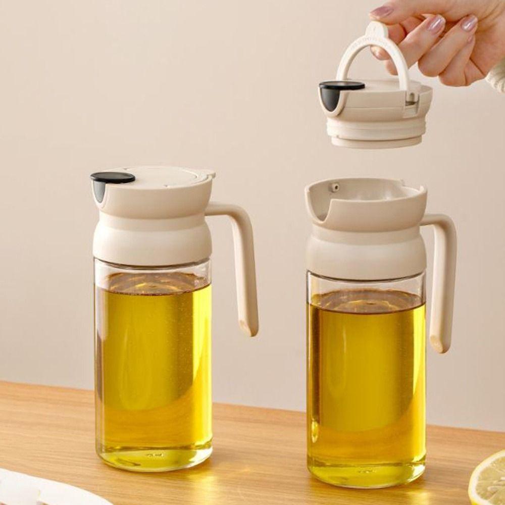 600ML Glass Oil Bottle Large Capacity Soy Sauce Dispenser Multi-functional Oil Dispenser Soy Sauce