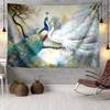 Peacock In The Forest Tapestry Room Decoration Wall Hanging for Living Room Bedroom, dormitory, Birthday and Christmas gifts